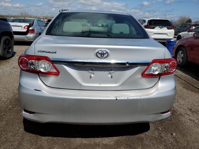 2T1BU4EEXDC005758 - 2013 TOYOTA COROLLA BASE SILVER photo 6