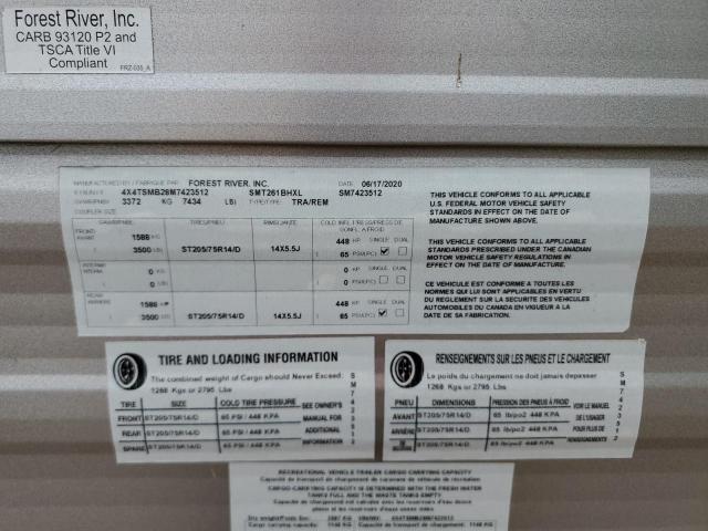 4X4TSMB28M7423512 - 2021 FOREST RIVER SALEM CRUISE 双色 照片 10