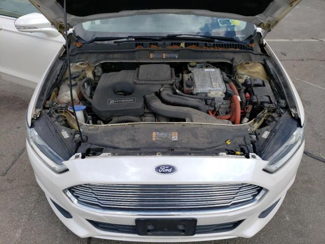 3FA6P0LU4DR173584 - 2013 FORD FUSION SE HYBRID WHITE photo 11