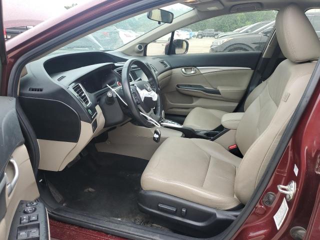 2HGFB2F91FH549878 - 2015 HONDA CIVIC EXL BURGUNDY photo 7