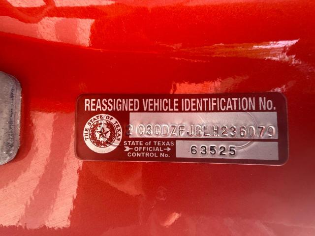 2C3CDZFJ8LH236079 - 2020 DODGE CHALLENGER R/T SCAT PACK ORANGE photo 10