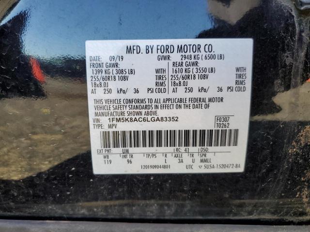 1FM5K8AC6LGA83352 - 2020 FORD EXPLORER POLICE INTERCEPTOR 黑色 照片 13