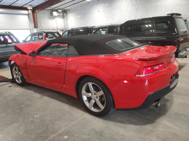 2G1FD3D35F9292384 - 2015 CHEVROLET CAMARO LT RED photo 2