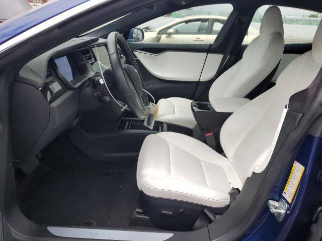 5YJSA1E21LF392093 - 2020 TESLA MODEL S BLUE photo 7