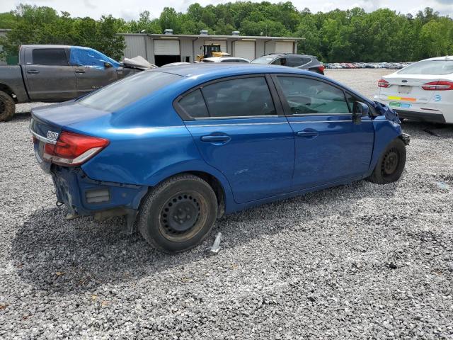 19XFB2F51EE045854 - 2014 HONDA CIVIC LX BLUE photo 3