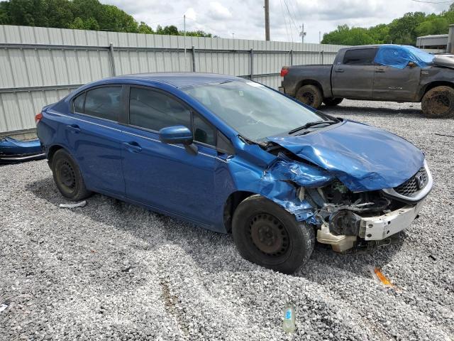 19XFB2F51EE045854 - 2014 HONDA CIVIC LX BLUE photo 4
