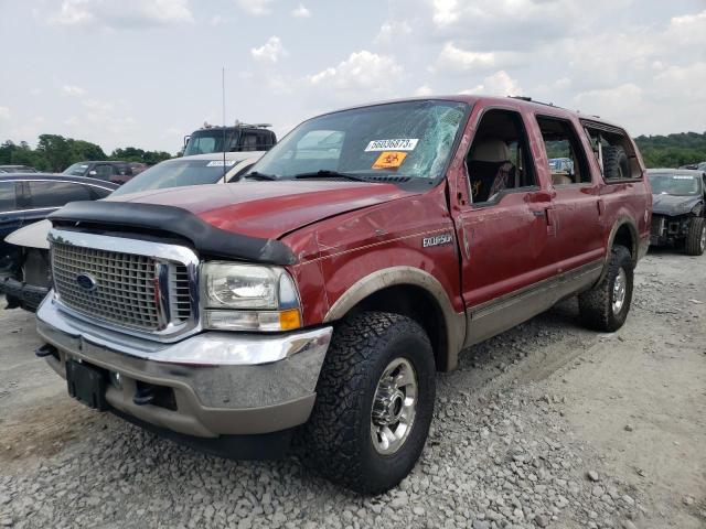 1FMSU43FX2EB16537 - 2002 FORD EXCURSION LIMITED RED photo 1