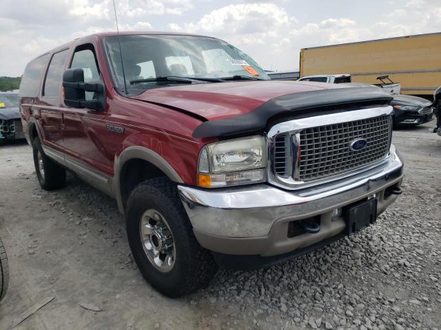 1FMSU43FX2EB16537 - 2002 FORD EXCURSION LIMITED RED photo 4