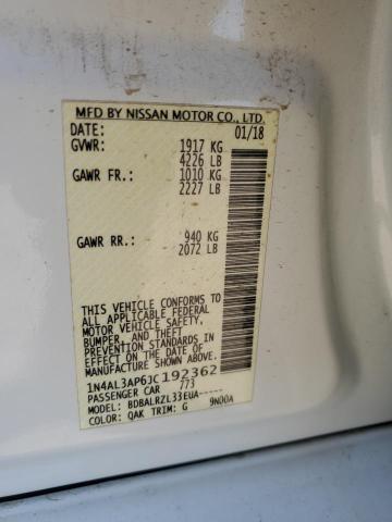 1N4AL3AP6JC192362 - 2018 NISSAN ALTIMA 2.5 WHITE photo 12