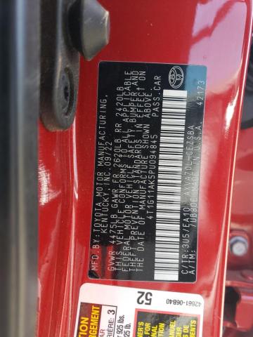 4T1G11AK5PU094845 - 2023 TOYOTA CAMRY SE NIGHT SHADE RED photo 13
