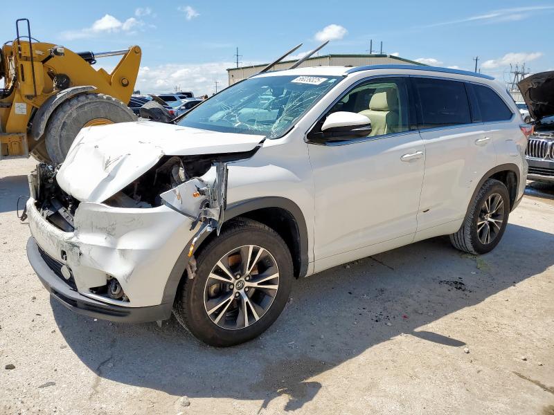 5TDKKRFH2GS135976 - 2016 TOYOTA HIGHLANDER XLE WHITE photo 1
