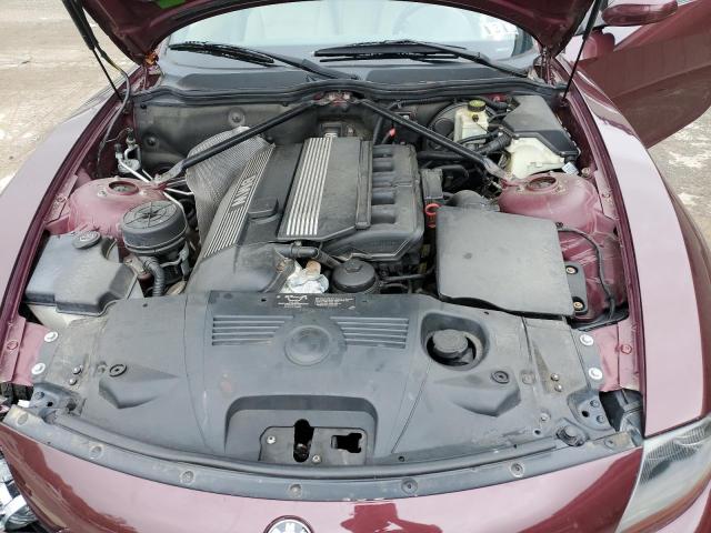 4USBT33534LR68732 - 2004 BMW Z4 2.5 BURGUNDY photo 11