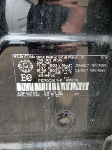 2T3ZFREVXJW511467 - 2018 TOYOTA RAV4 LE 黑色 照片 13