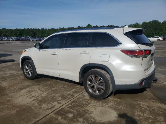 5TDKKRFH4FS038762 - 2015 TOYOTA HIGHLANDER XLE WHITE photo 2