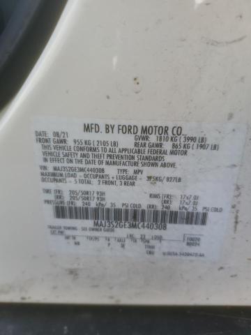 MAJ3S2GE3MC440308 - 2021 FORD ECOSPORT SE 白色 照片 13