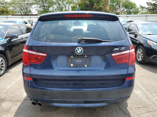 5UXWX9C57D0D02992 - 2013 BMW X3 XDRIVE28I BLUE photo 6