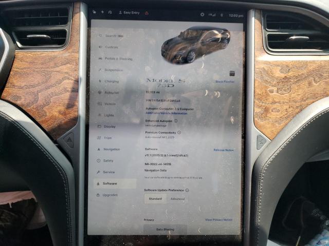 5YJSA1E24JF295533 - 2018 TESLA MODEL S Սև լուսանկար 9