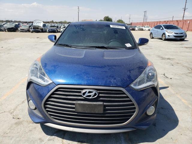 KMHTC6AE2GU291150 - 2016 HYUNDAI VELOSTER TURBO BLUE photo 5