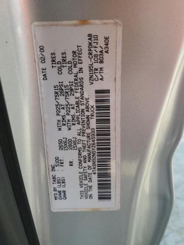 4TASN92N5YZ645933 - 2000 TOYOTA TACOMA XTRACAB PRERUNNER ვერცხლისფერი ფოტო 12