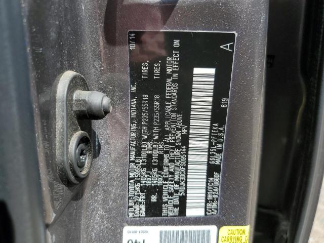 5TDJK3DCXFS095144 - 2015 TOYOTA SIENNA LE GRAY photo 13