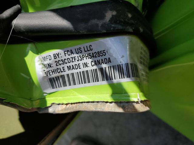 2C3CDZFJ3PH542855 - 2023 DODGE CHALLENGER R/T SCAT PACK GREEN photo 12