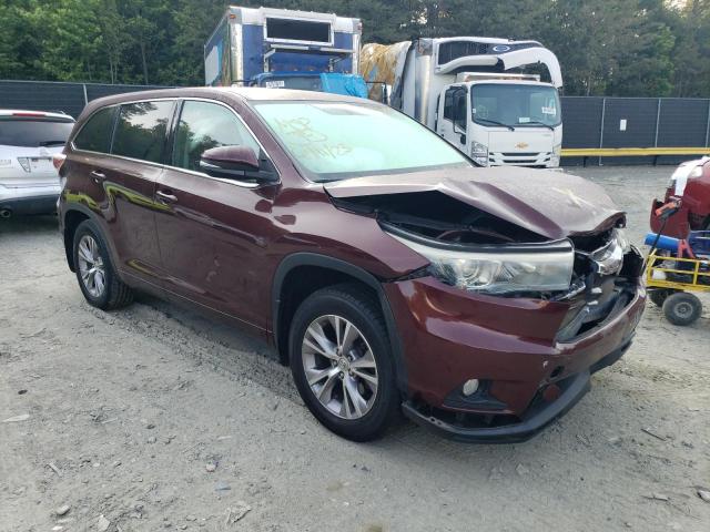 5TDBKRFH3FS194694 - 2015 TOYOTA HIGHLANDER LE BURGUNDY photo 4