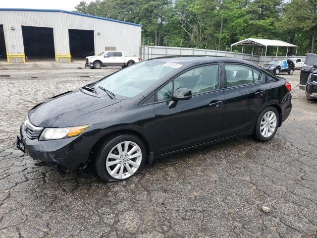 2HGFB2F95CH555680 - 2012 HONDA CIVIC EXL BLACK photo 1