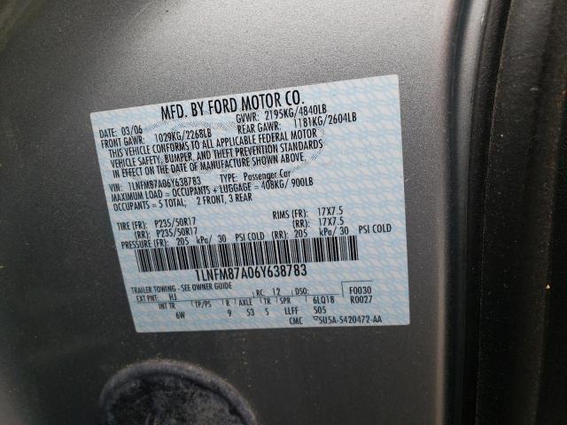 1LNFM87A06Y638783 - 2006 LINCOLN LS Gümüş foto 12