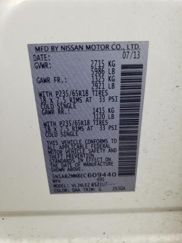 5N1AR2MM8EC609440 - 2014 NISSAN PATHFINDER S WHITE photo 12