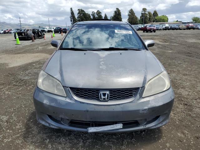1HGEM22915L017057 - 2005 HONDA CIVIC EX GRAY photo 5