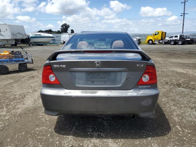 1HGEM22915L017057 - 2005 HONDA CIVIC EX GRAY photo 6