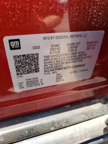 5GAERBKW7PJ150640 - 2023 BUICK ENCLAVE ESSENCE 红色 照片 13