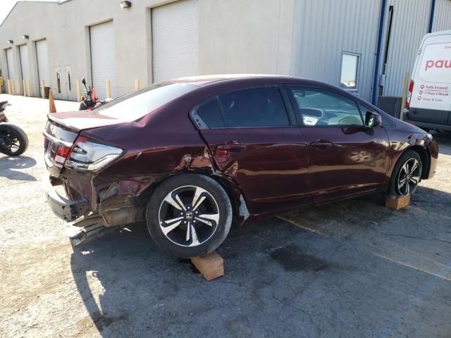 19XFB2F52EE003791 - 2014 HONDA CIVIC LX BURGUNDY photo 3