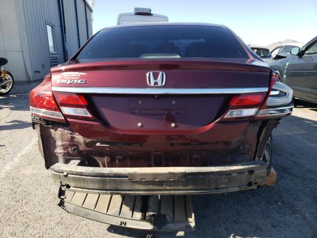 19XFB2F52EE003791 - 2014 HONDA CIVIC LX BURGUNDY photo 6