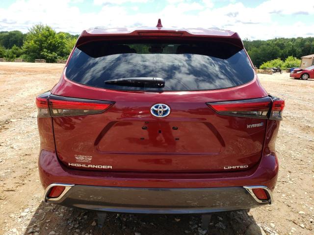 5TDYARAH5LS000697 - 2020 TOYOTA HIGHLANDER HYBRID LIMITED RED photo 6