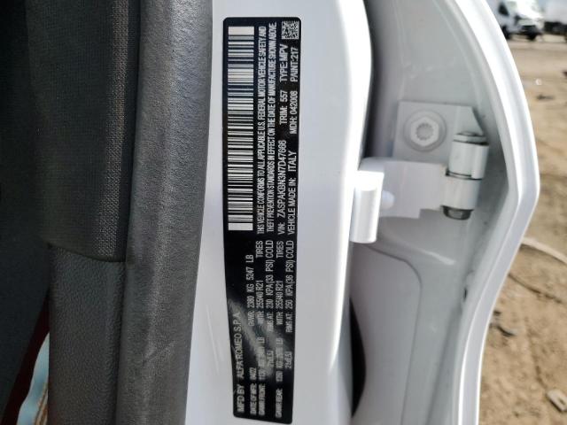 ZASPAKBN3N7D47666 - 2022 ALFA ROMEO STELVIO TI WHITE photo 13