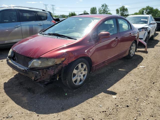 1HGFA16588L027846 - 2008 HONDA CIVIC LX RED photo 1