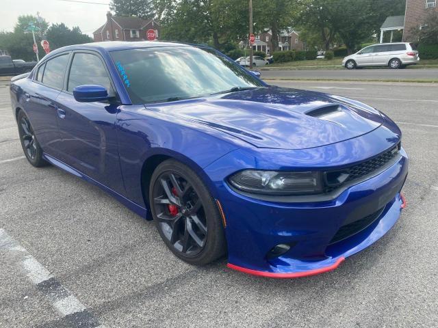 2C3CDXGJ0KH518797 - 2019 DODGE CHARGER SCAT PACK BLUE photo 1