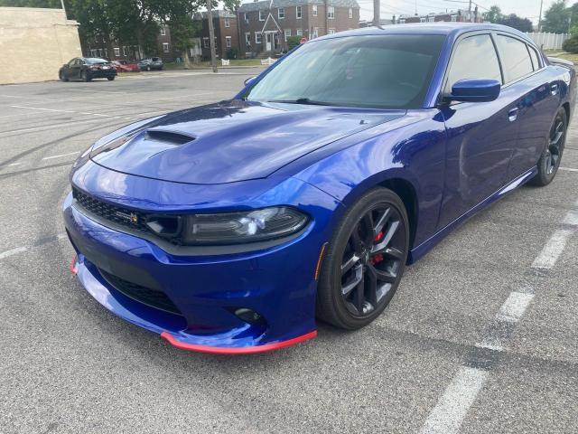 2C3CDXGJ0KH518797 - 2019 DODGE CHARGER SCAT PACK BLUE photo 2