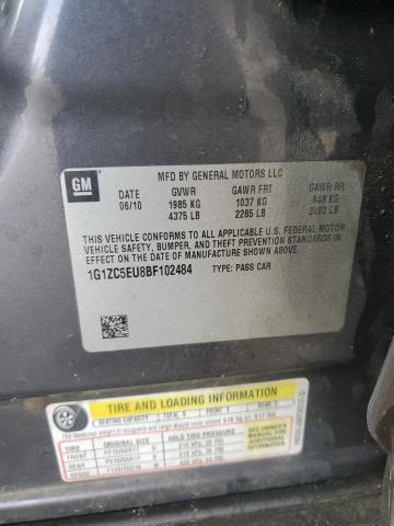 1G1ZC5EU8BF102484 - 2011 CHEVROLET MALIBU 1LT CHARCOAL photo 12