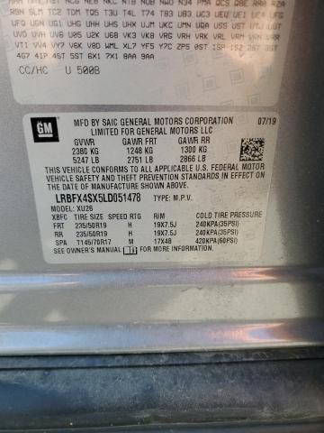 LRBFX4SX5LD051478 - 2020 BUICK ENVISION PREMIUM II Gümüş foto 14