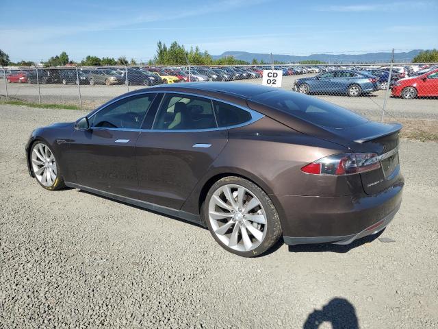 5YJSA1CP1DFP20208 - 2013 TESLA MODEL S 棕色 照片 2