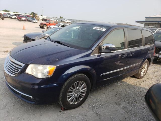 2C4RC1CGXDR570600 - 2013 CHRYSLER TOWN & COU TOURING L BLUE photo 1