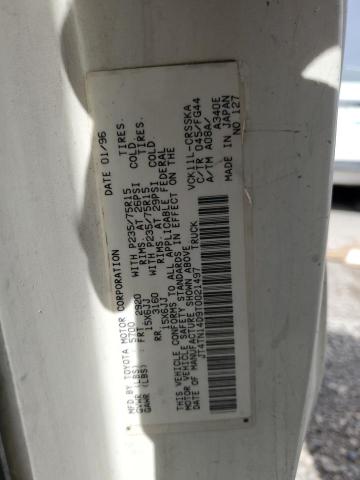 JT4TN14D9T0021497 - 1996 TOYOTA T100 XTRACAB SR5 WHITE photo 13