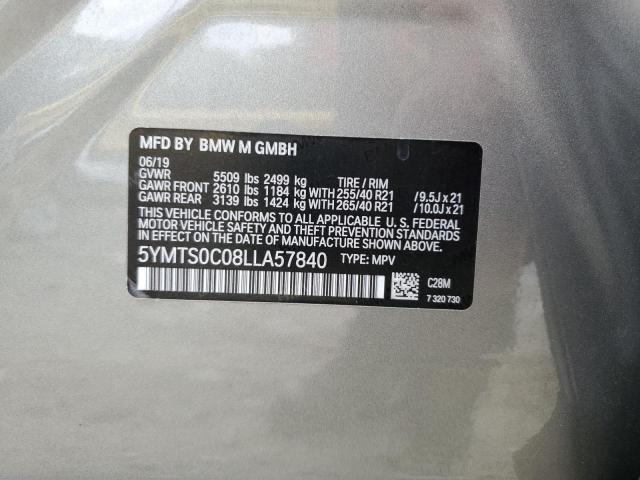 5YMTS0C08LLA57840 - 2020 BMW X3 M COMPETITION ნაცრისფერი ფოტო 13