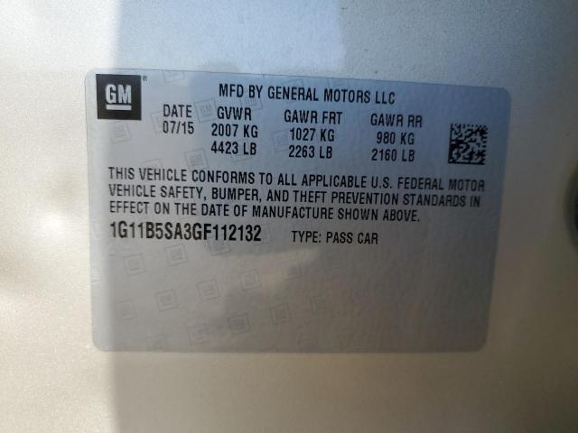 1G11B5SA3GF112132 - 2016 CHEVROLET MALIBU LIM LS Թուխ լուսանկար 12