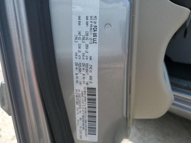 2C4RC1CG3GR239796 - 2016 CHRYSLER TOWN & COU TOURING L SILVER photo 13