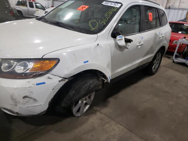 5NMSH73E07H101681 - 2007 HYUNDAI SANTA FE SE WHITE photo 9