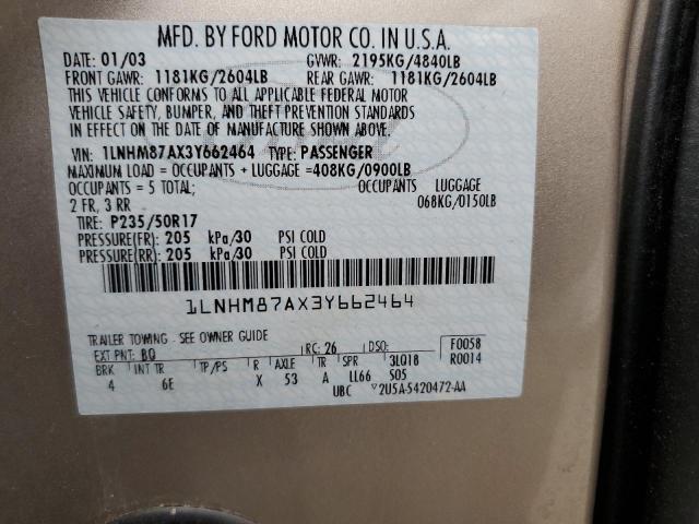 1LNHM87AX3Y662464 - 2003 LINCOLN LS 棕色 照片 13