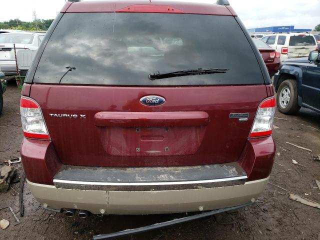 1FMDK08W38GA34761 - 2008 FORD TAURUS X EDDIE BAUER BURGUNDY photo 6